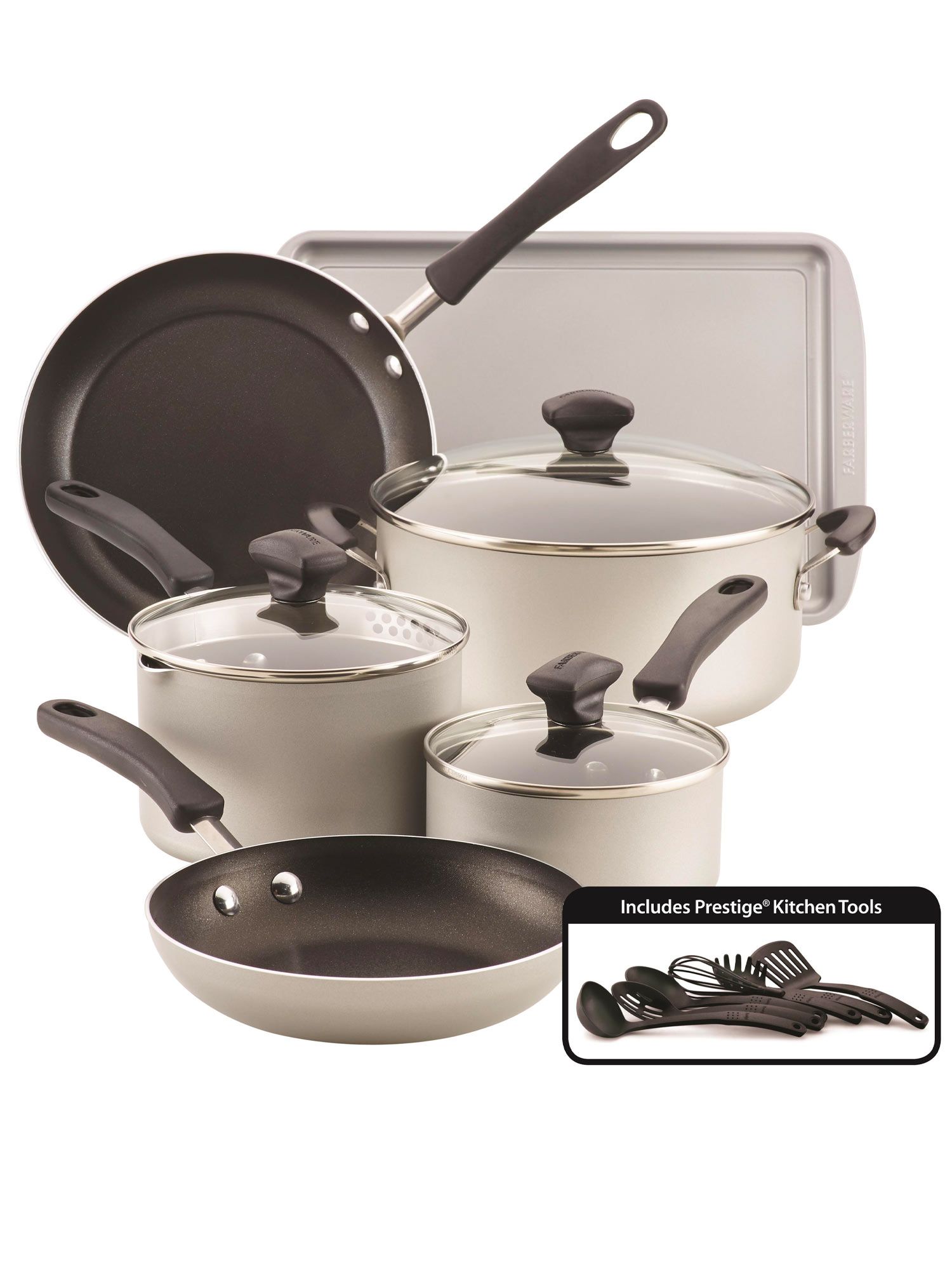 Farberware 15pc Cookstart DiamondMax Nonstick Cookware Set  