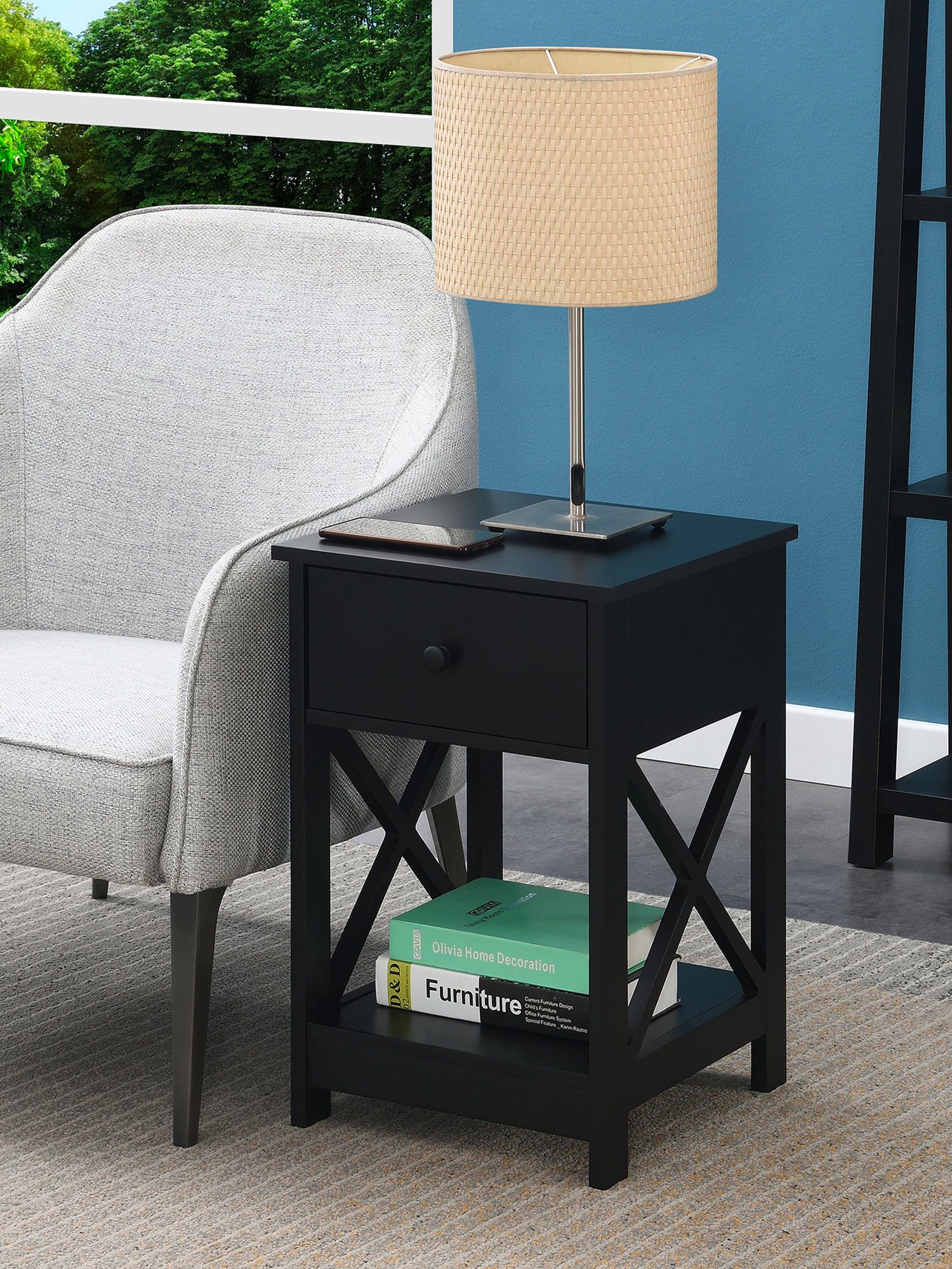 Oxford 1 Drawer End Table with Shelf