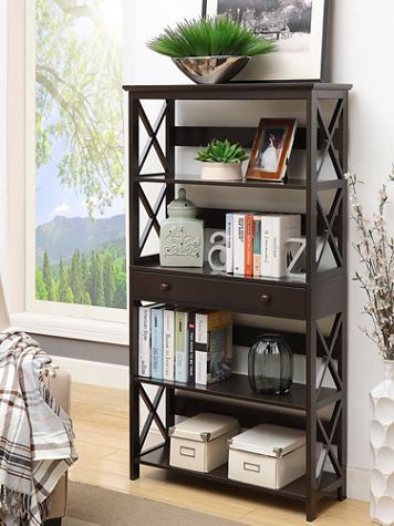 Oxford 5 Tier Bookcase with Drawer - Image 1 of 7