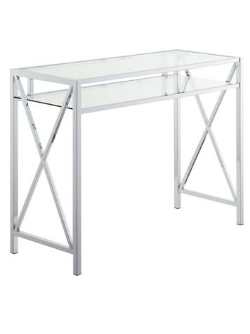 Oxford Chrome 42 inch Desk with Shelf - Image 3 of 3