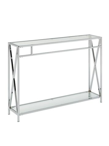 Oxford Chrome Console Table with Shelf - Image 3 of 3