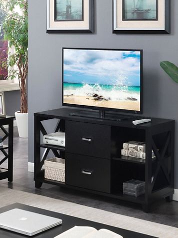 Oxford Deluxe TV Stand with 2 Drawers and Shelves - Image 1 of 2