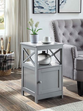 Oxford End Table with Storage Cabinet and Shelf - Image 1 of 2