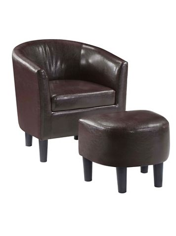 Take a Seat Churchill Accent Chair with Ottoman - Image 3 of 3