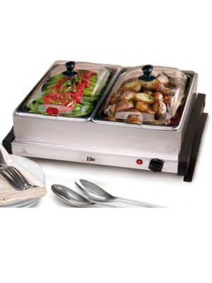 Elite 5qt Dual Buffet Server, Stainless Steel NO SIZE