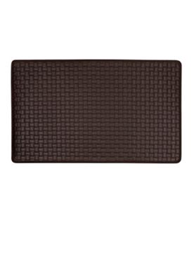 Woven-Embossed Faux Leather Anti Fatigue Mat