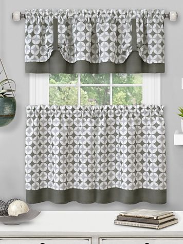 Callie Window Curtain Tier Pair and Valance Set - Image 1 of 3