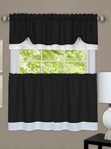 Darcy Window Curtain Tier and Valance Set - Image 1 of 7