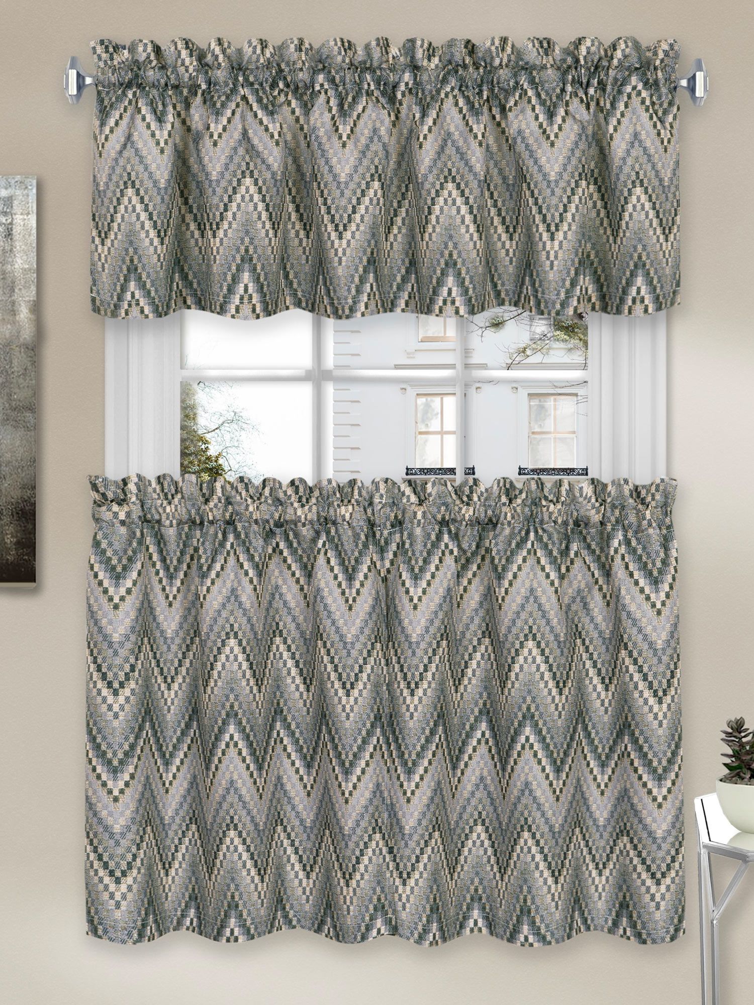 Avery Window Curtain Tier Pair and Valance Set