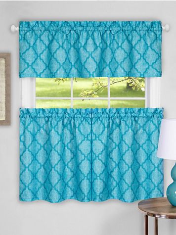 Colby Window Curtain Tier Pair and Valance Set - Image 1 of 4