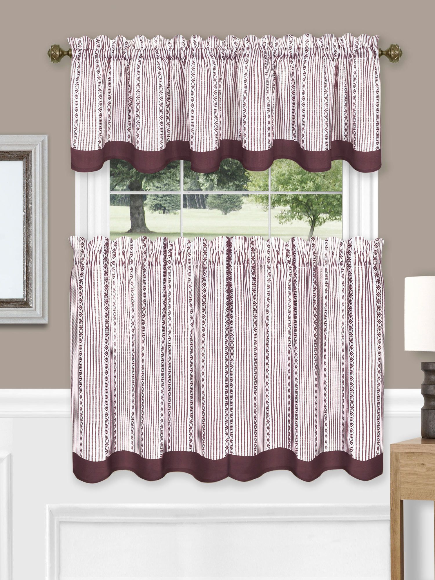Westpoint Window Curtain Tier Pair and Valance Set