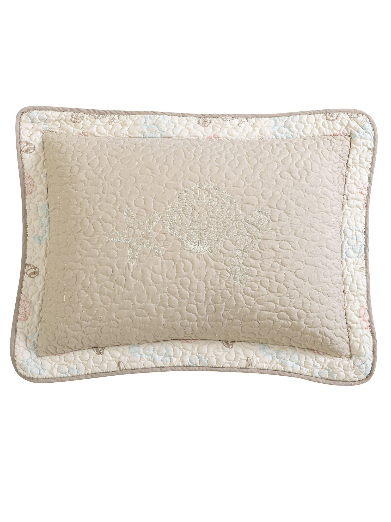 Fine Shells Embroidered Sham