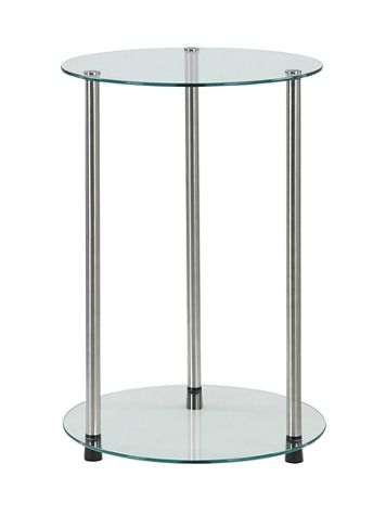 Designs2Go Classic Glass 2 Tier Round End Table - Image 1 of 1