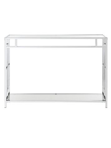 Town Square Chrome Console Table with Shelf - Image 1 of 2