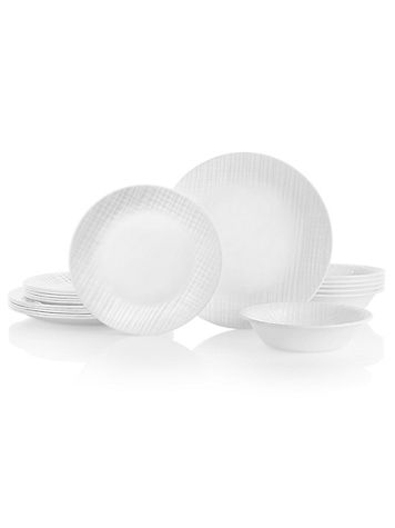 Corelle - Linen Weave 18pc Dinnerware Set - Image 2 of 2