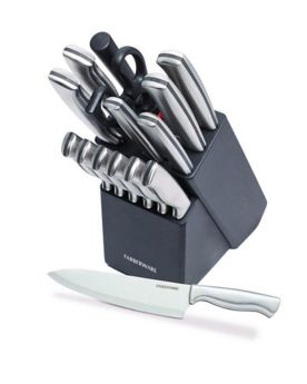 Farberware - 15pc Stamped High Carbon Stainless Steel Knife Block Set