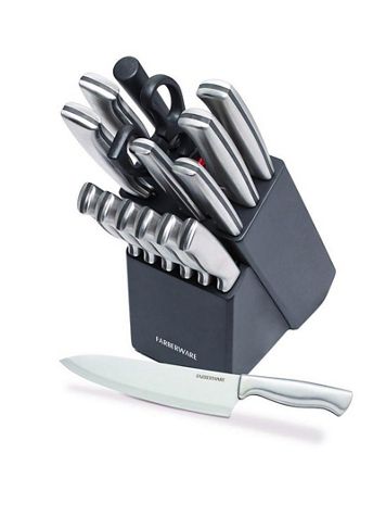 Farberware - 15pc Stamped High Carbon Stainless Steel Knife Block Set - Image 2 of 2