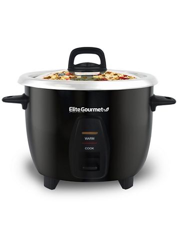 Elite - 10 Cup Rice Cooker w/ Stainless Steel Cooking Pot - Image 2 of 2