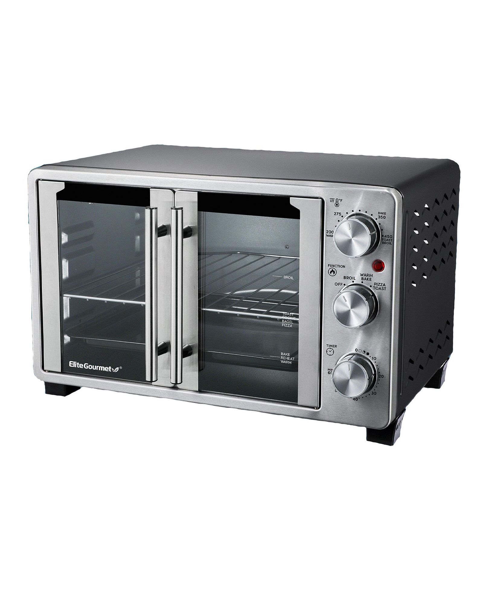 Elite - Double French Door 25-Liter Countertop Toaster Oven