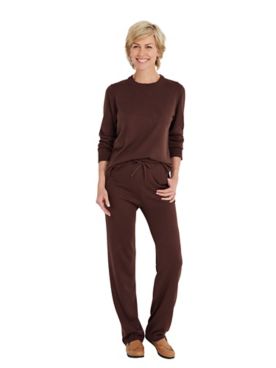 Haband Women’s 2-Pc. Cashmere-Soft Set, Long-Sleeve Top & Pants with Drawstring Waist