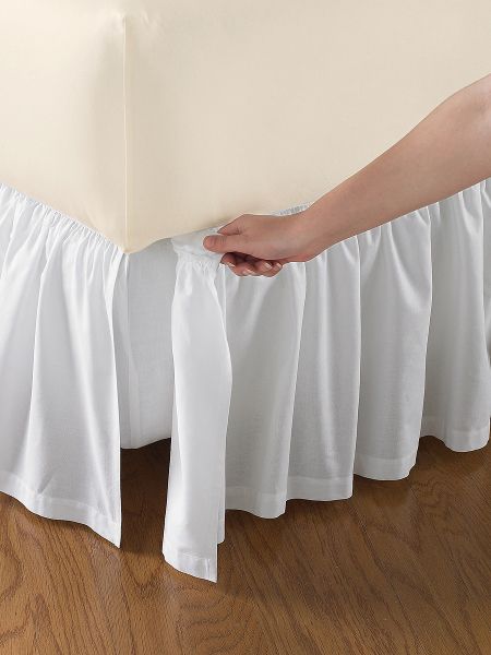 Cotton Gathered Detachable Bedskirt 18'' Drop | Blair