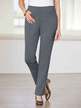 Slimtacular® Ponte Knit Slim-Leg Pull-on Pants