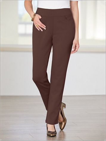 Slimtacular® Ponte Knit Slim-Leg Pull-on Pants - Image 1 of 1