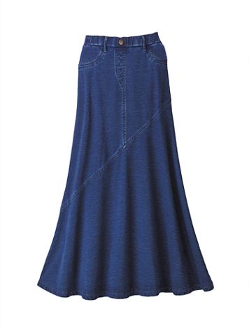 Comfort Knit Denim Skirt - Image 2 of 2