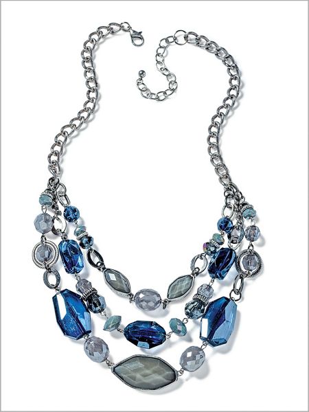 Blue Print Necklace | Draper's & Damon's