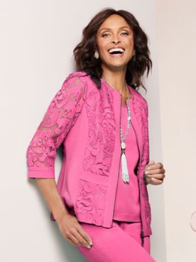 Lovely Linen And Lace Jacket