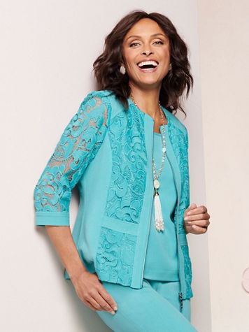 Lovely Linen And Lace Jacket