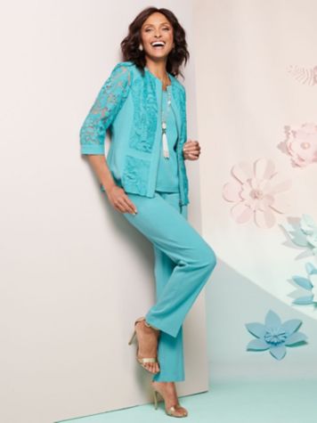 Lovely Linen And Lace Jacket & Look Of Linen Separates