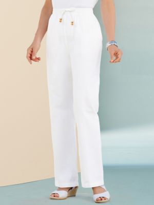 drawstring straight leg pants