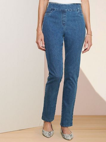 Slimtacular®  Slim-Leg Pull-On Denim Jean
