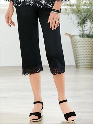 Cayman Islands Border Lace Capris by Alfred Dunner - Image 1 of 4