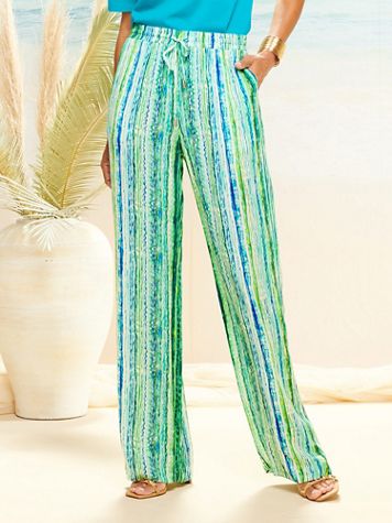 Crinkle Stripe Pants - Image 1 of 3