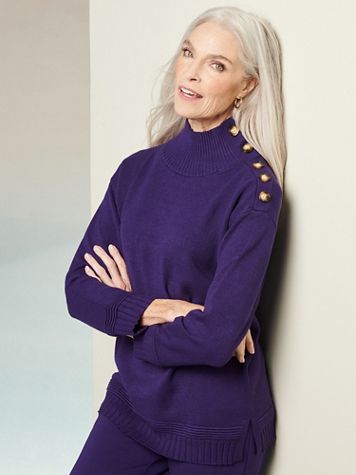 Monroe Mock Neck Long Sleeve Sweater - Image 1 of 2