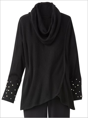 Pearlfection Cowl Neck Long Sleeve Sweater - Image 1 of 1