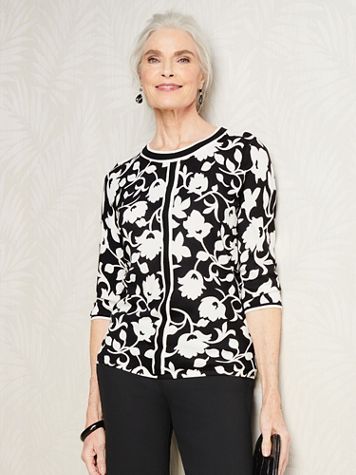 Floral Silhouette Sweater by Brownstone Studio® - Image 1 of 5