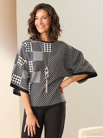 Brownstone Studio® Check It Out Dolman Sweater - Image 2 of 2