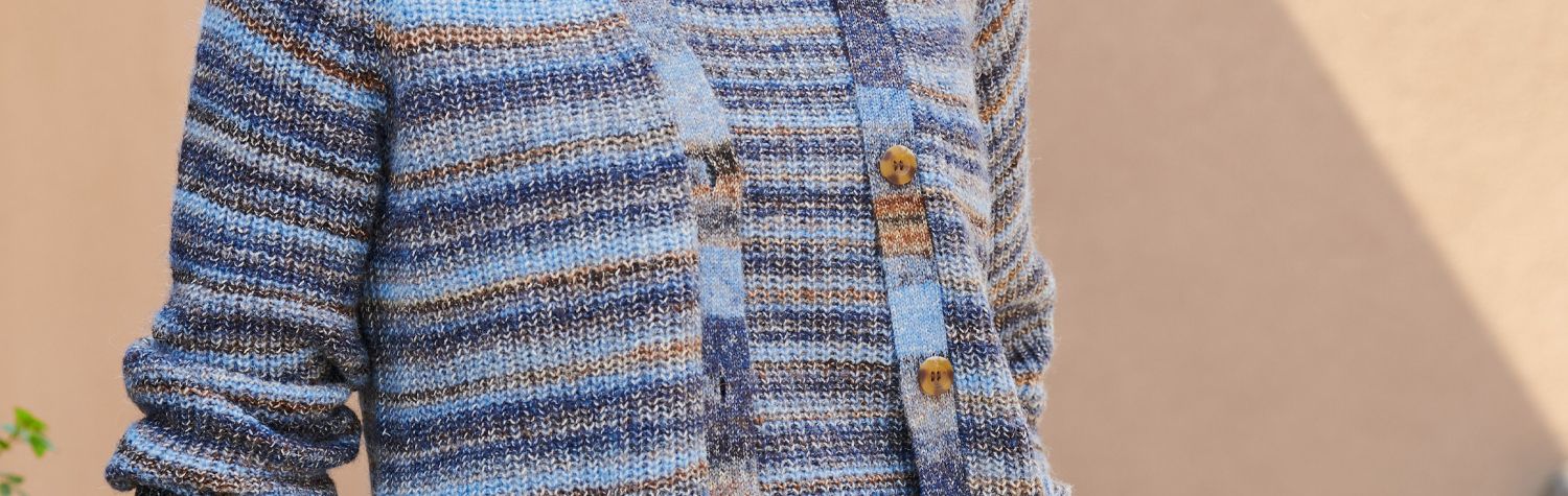 Antumn Hues Space Dye Cardigan & Shell
