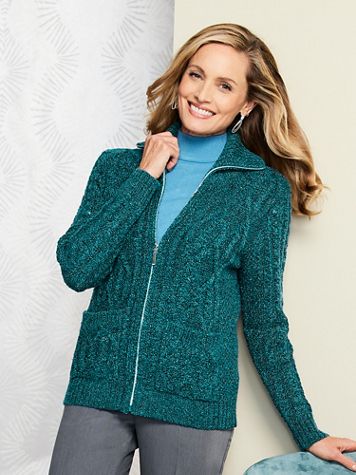 Cable Sweater Jacket - Image 1 of 5