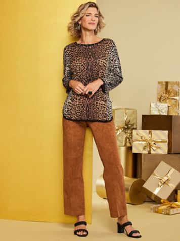 Alfred Dunner Ombre Animal Sweater & Madagascar Pants