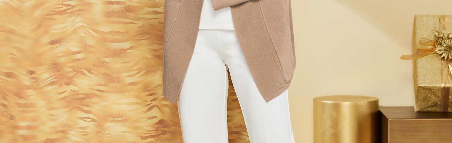 Sweater Knit Cardigan & Slimtacular Ponte Pants