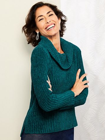 Chenille Cowl Neck Sweater - Image 1 of 7