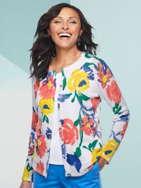 Floral Pointelle Cardigan