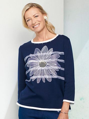 Alfred Dunner Sunflower Sweater - Image 2 of 2