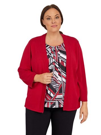 Alfred Dunner® Empire State Two-For-One Sweater - Image 1 of 4
