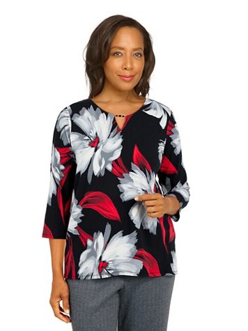Alfred Dunner® Empire State Floral Sweater - Image 1 of 4