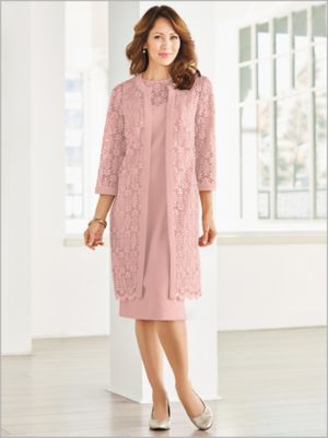 sheath dress with duster jacket